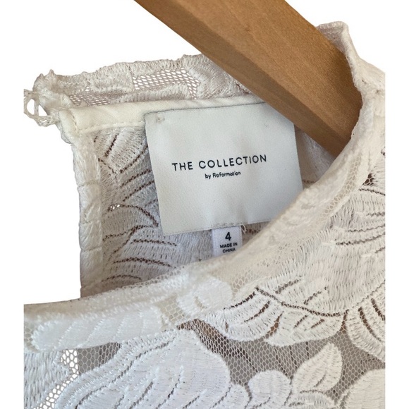 NWOT THE COLLECTION BY REFORMATION Carlisle Lace Top - Ivory/white size 4 - Picture 11 of 14